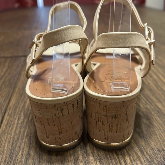 Franco Sarto Pelma Faux Leather Ankle Strap Platform Sandals, Beige, Size‎ 10 - Picture 7 of 12